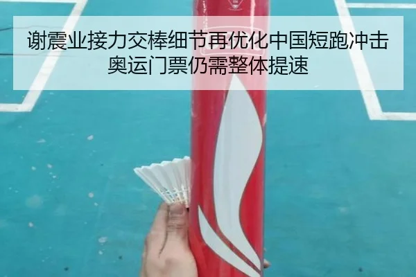 谢震业接力交棒细节再优化中国短跑冲击奥运门票仍需整体提速